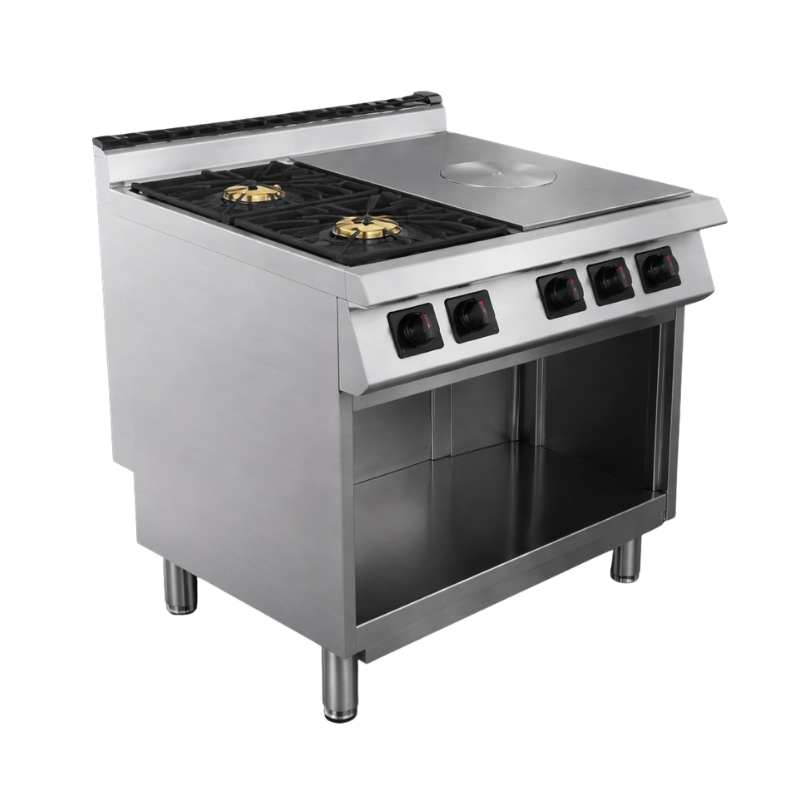 MILO 900 2 FEUX NUS GAZ + PLAQUE COUPE FEUX