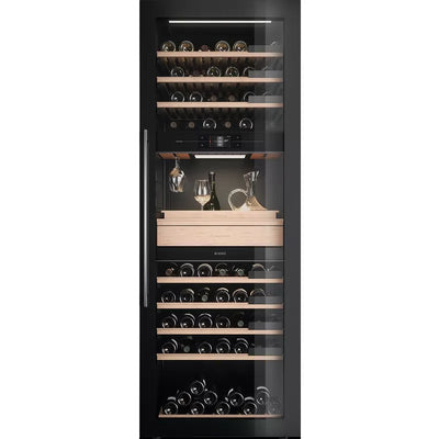 CAVE À VIN NOIR VITRÉE 190 BOUTEILLES 3 ZONES