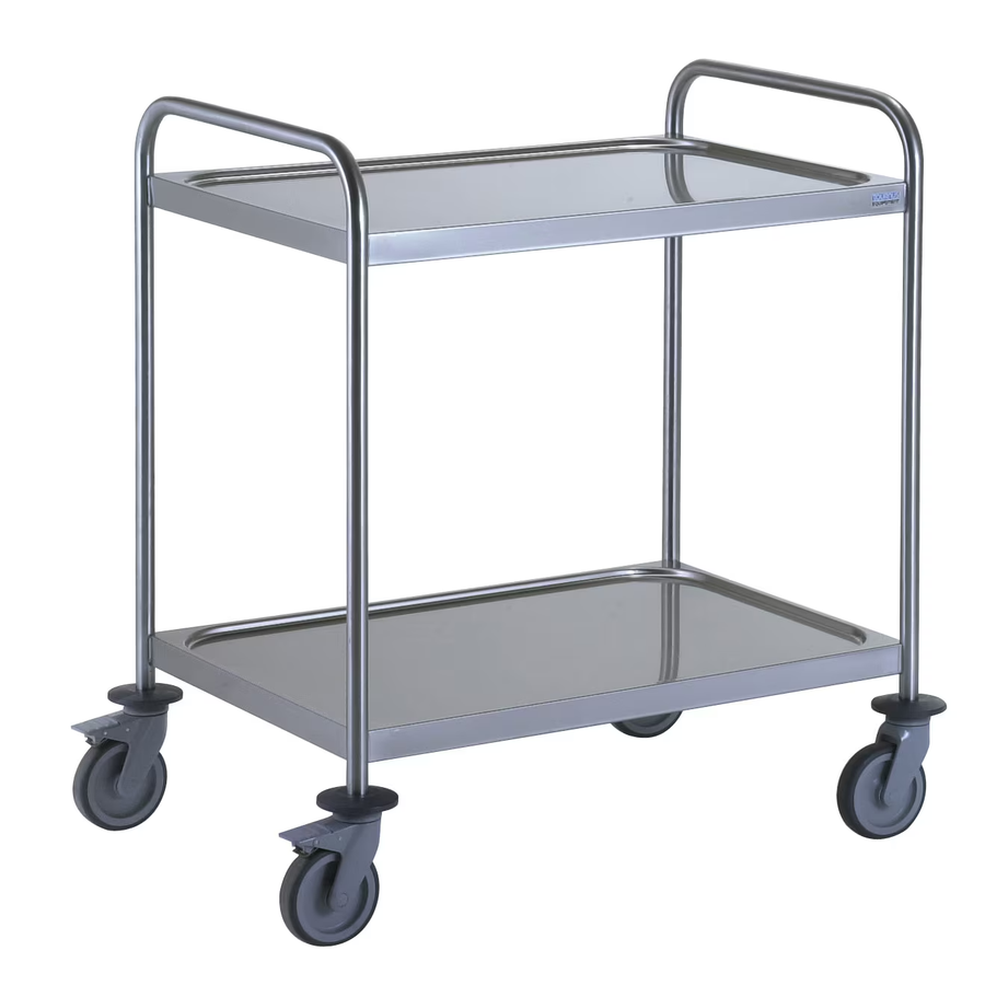 CHARIOT 2 PLATEAUX ROUES POLY