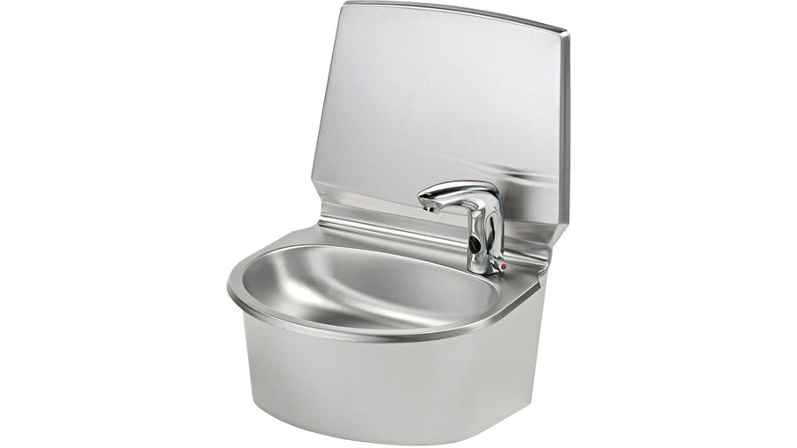 LAVE MAINS MONOBLOC AVEC DOSSERET ET COMMANDE ELECTRONIQUE