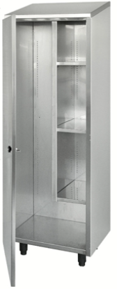ARMOIRE PRODUITS D'ENTRETIEN 1 PORTE AVEC SÉPARATION