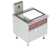 PRO800 PLANCHA GAZ LISSE ACIER INOX